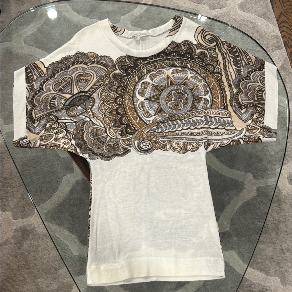 Elegant Cream and Brown Women's Dress